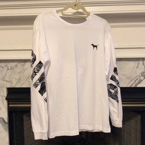 VS Pink long-sleeved open back tee size XS